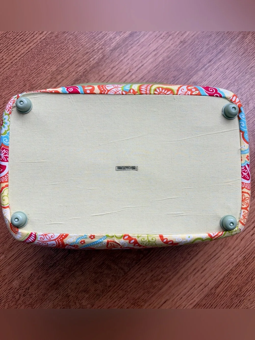 Vintage Dritz St. Jane Sewing Basket Box Paisley Print with Tray Retro Y2K Boho